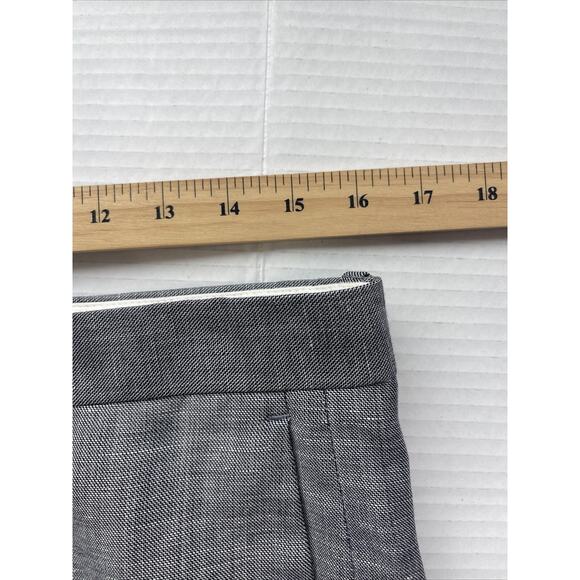 Theory Women Size 30 Dress Pant Grey Straight Wool Linen Work Classic Preppy NEW - Picture 13 of 16